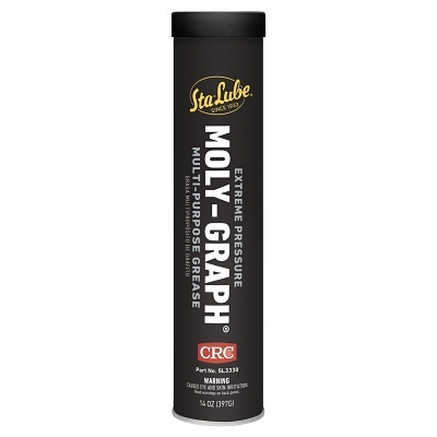 CRC SL3330 Sta-Lube Extreme Pressure Moly-Graph Multi-Purpose Grease, 14 oz Cartridge, 14 wt oz, NLGI Grade 2