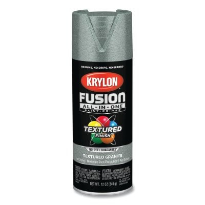 Krylon K02780007 Fusion All-in-One Paints + Primers, 12 oz, Aerosol Can, Textured Granite