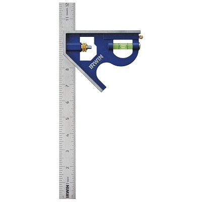 Irwin 1794469 Metal Combination Square, 12 in, Cast Zinc Body