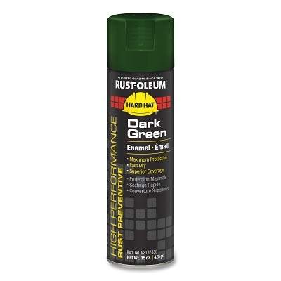 Rust-Oleum V2137838 High Performance V2100 System Enamel Aerosol, 15 oz Can, Dark Green, Gloss Paint