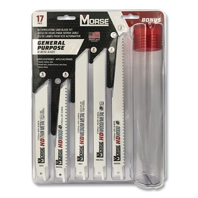 M.K. Morse 397483 Reciprocating Saw Blade Kit & Assortment, 17, General Purpose
