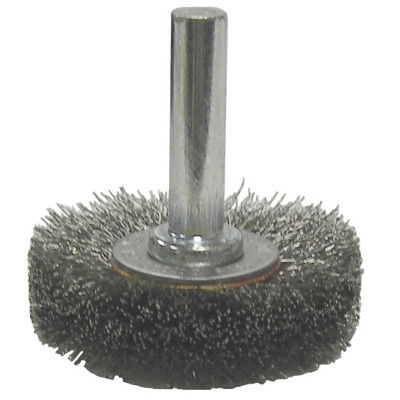 Weiler 17956 Crimped Wire Radial Wheel Brush, 2 in D, .0118 Steel Wire
