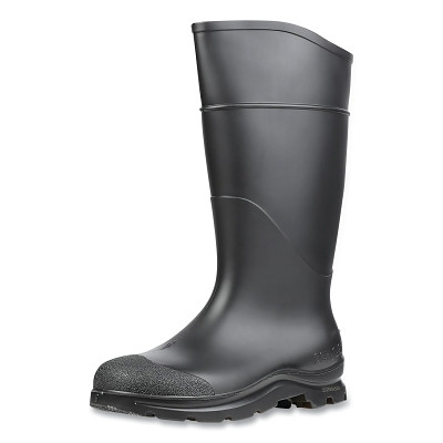 Servus 18822-040 CT Economy Knee Boots, Plain Toe, Size 4, PVC, Black