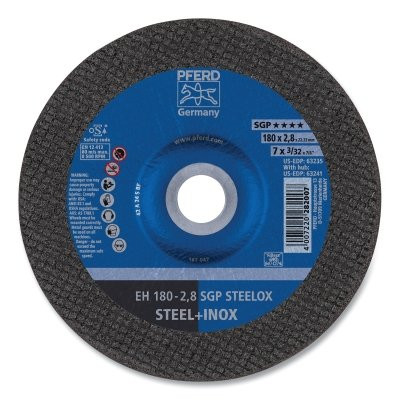 Pferd 69309 Die Grinder Cut-Off Wheel, 3 in Dia, 1/16 in Thick, 3/8 in Arbor, 36 Grit