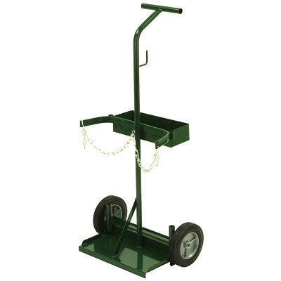 Harper Trucks 10870 Series 100 Truck, Holds 2 Cylinders, 7-1/2 in to 9-1/4 in dia, 8 in Semi-Pneumatic/B.B. Wheels