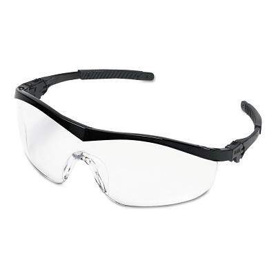 MCR Safety ST110AF ST1 Series Protective Eyewear, Clear Lens, Duramass Anti-Fog, Black Frame, Nylon