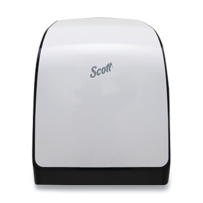 Scott 34347 Pro Manual Hard Roll Towel Dispenser, Wall Mount, Plastic, Stainless