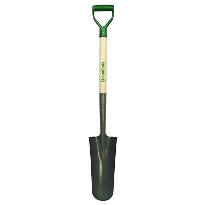 UnionTools 47107 Drain Spade, 14 in L x 5.25 in W Blade, 27 in Hardwood Poly D-Grip Handle