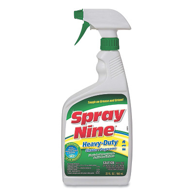 Spray Nine 26825 Heavy-Duty Cleaner+Degreaser+Disenfectant, 22 oz Trigger Spray Bottle, Citrus