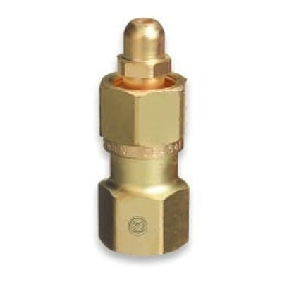 Western Enterprises 416 Brass Cylinder Adaptor, From CGA-540 Oxygen To CGA-580 Nitrogen