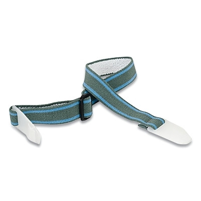 MSA 10171107 Chinstrap, for MSA Hard Hats, Attaches to Suspension, 3/4 in W, Gray/ Blue Stripes