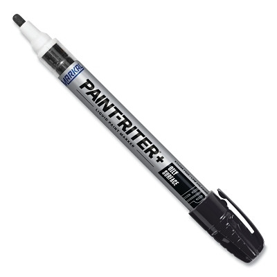 Markal 96963 Paint-Riter+ Oily Surface Paint Marker, Black, 1/8 in Tip, Medium
