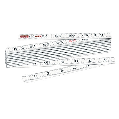 Ridgid 73370 Fiberglass Folding Rule, Model 1619F, 6 ft, SAE, 6 in Inside Flat Reading