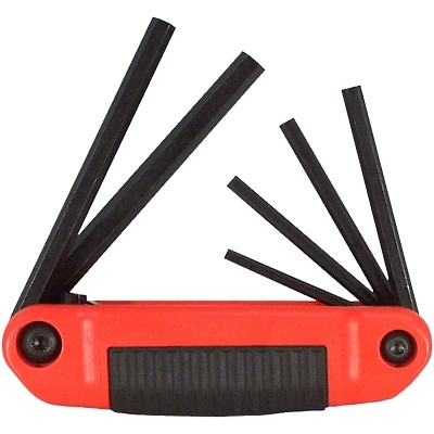 Eklind Tool 25611 Ergo-Fold Hex Key Set, Hex Tip, Inch, 6 Pc
