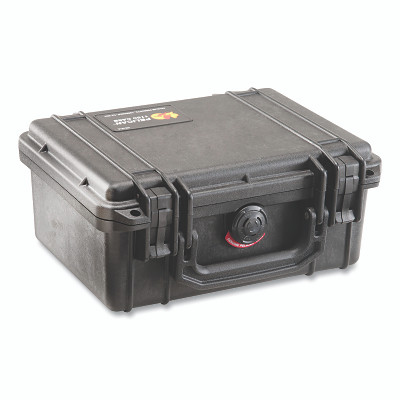 Pelican 1150001110 Protector Case, 0.1 ft, 9.44 in L x 7.8 in W x 4.29 in D, Black, no Foam