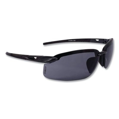 Radians 2961 Crossfire ES5 Premium Safety Glasses, Smoke Lens, Polycarbonate, Pearl Black Frame