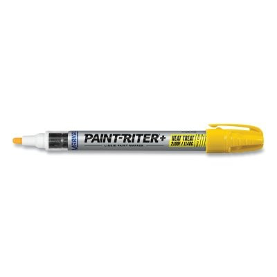 Markal 97302 Paint-Riter+ Heat Treat Liquid Paint Marker, Yellow, 1/8 in, Bullet Tip