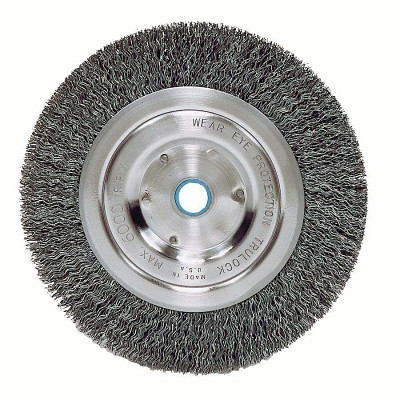Weiler 36064 Vortec Pro Crimped Wire Wheel, 5 in D, .006 Carbon Steel, 6,000 rpm, Retail Pk