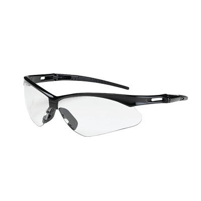 Bouton Optical 250-AN-10520 Anser Semi-Rimless Safety Glasses, Clear Lens, FogLess 3Sixty Coating, Black