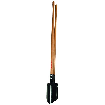 RAZOR-BACK 78005 Post Hole Digger, 11-1/2 in Beveled Blades, 6 in Spread, Hercules Pattern, 48 in Straight American Hardwood Handles