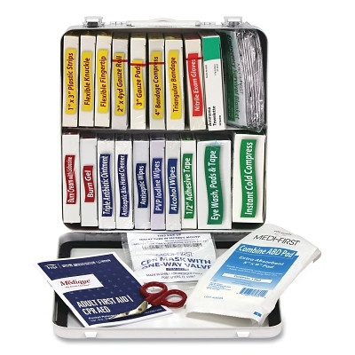 Medi-First 24UPA Class A Kit, First Aid, 24 Unit, Plastic Case, Carry Handle