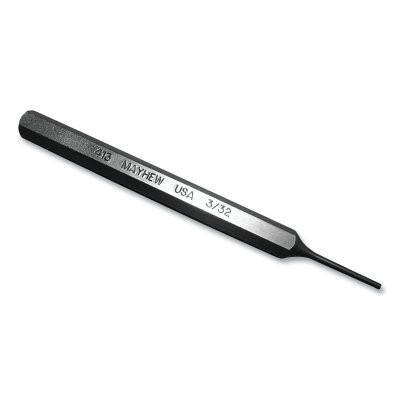 Mayhew Tools 71001 Pin Punches, 4-1/2 in, 3/32 in tip, Alloy Steel, Blast Finish