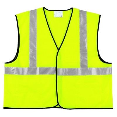MCR Safety VCL2SLL Class II Economy Safety Vest, Solid, Large, Lime