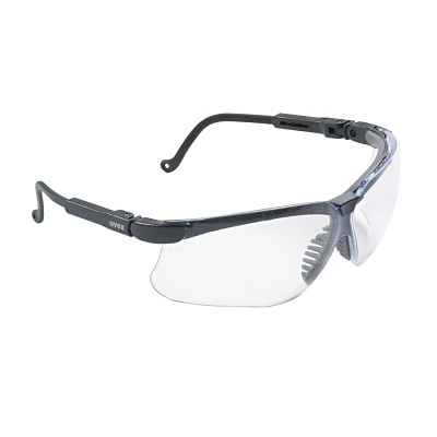 UVEX by PIP S3200HS Uvex Genesis Safety Eyewear, S3200HS, Clear Tint, HydroShield Anti-Fog Coating,  Polycarbonate Lens/Frame, Black