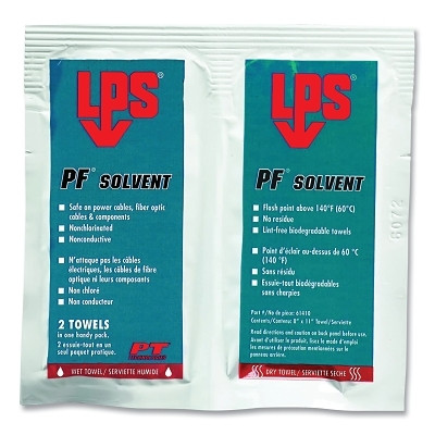 LPS 61410 PF Solvents Wet/Dry Wipes (Pack of 144)