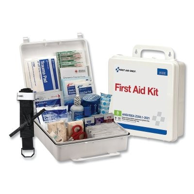 First Aid Only 91332 50 Person ANSI B First Aid Kit, General Purpose/ Industrial/ Workplace, Plastic, Portable, Wall Mount