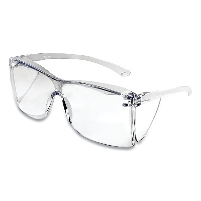 Sellstrom S79108 Guest-Gard Series Protective Eyewear Safety Glasses, Clear Lens, Polycarbonate, Clear Frame