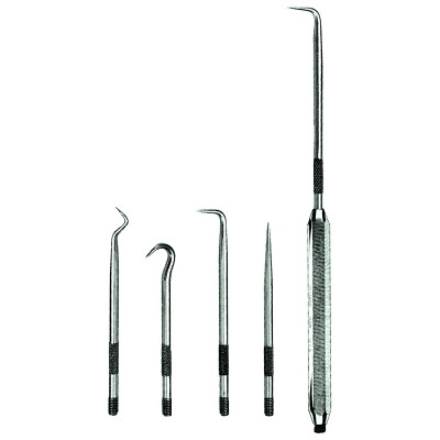 Ullman H4W 4-Pc Hook and Pick Set with Vinyl Case, Steel, 5-9/16 in