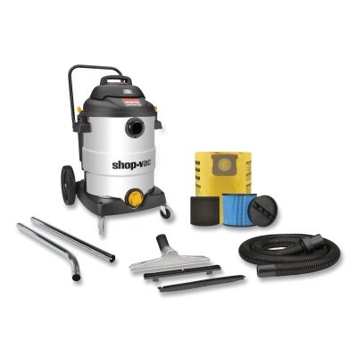 Shop-Vac 9627806 Contractor Series Wet/Dry Vacuum with SVX2 Motor Technology, Stainless Steel, 16 gal Capacity, 6.5 Peak hp