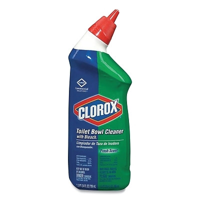 Clorox OC00031 Toilet Bowl Cleaner with Bleach, 24 oz, Bottle, Fresh Scent