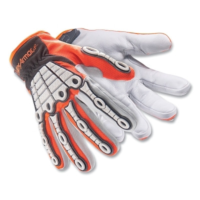 HexArmor 4073-XXL Chrome SLT Oasis Work Gloves, 4073, 2X-Large, Orange/Black/White