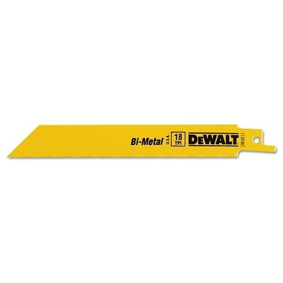 DeWalt DW4811 Metal Cutting Reciprocating Saw Blade, 6 in L x 3/4 in W, 18 TPI