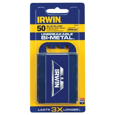 Irwin 2084300WK Bi-Metal Utility Blade, 2-3/8 in Length, Bi-Metal, 50/PK