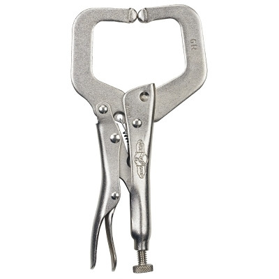 Irwin VISE-GRIP 17 The Original Locking C-Clamp with Regular Tip, 6 in L, 2-1/8 in Max, 1-1/2 in Throat D