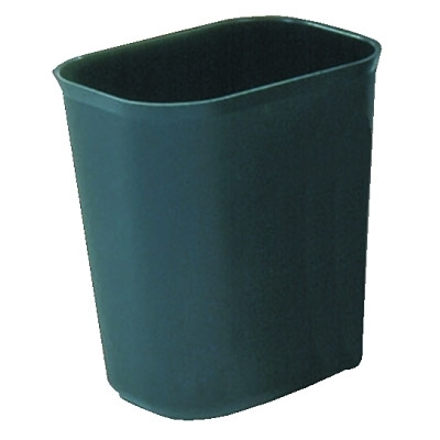 Rubbermaid Commercial FG254300BLA Flame Resistant Wastebasket, 28 qt, Fiberglass, Black