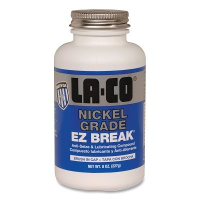 LA-CO 08971 E-Z Break Anti-Seize Compound, 8 oz Brush-In-Cap