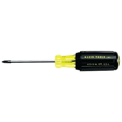 Klein Tools 6033 Profilated Phillips-Tip Cushion-Grip Screwdriver, #1, 6-3/4 in L,
