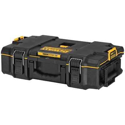 DeWalt DWST08165 ToughSystem 2.0 Toolbox, 110 lb, 21.25 in W x 14.62 in D x 7.02 in H, Plastic, Black/Yellow