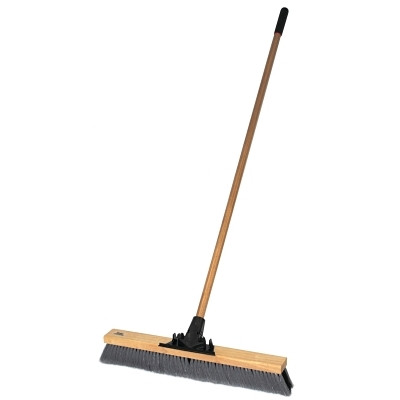 Weiler 44600 Pro-Flex Sweep, 24 in Hardwood Block, 3 in Trim L, Flagged GY Polystyrene Border/Stiff BK Polypropylene Center