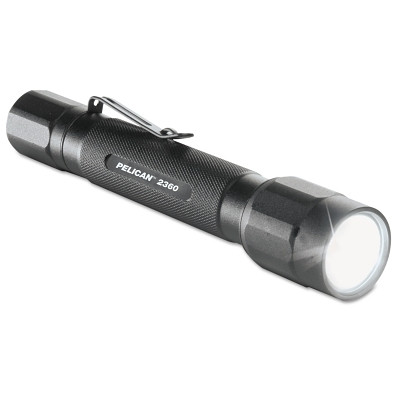 Pelican 0236000002110 2360 LED Flashlight, 2 AA, 375 Lumens, Black