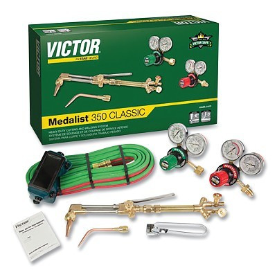 Victor 0384-2710 Medalist 350 Classic Welding and Cutting Outfit, G350 Series Regulators CGA 510LP/CGA 540, Heavy-Duty, Propane/Natural Gas