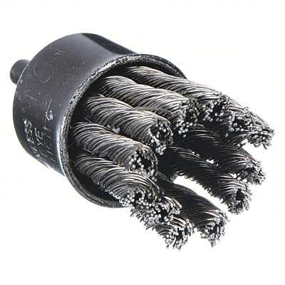 DeWalt DW49057 End Brush, XP, Stainless Knot Wire, 1 in dia, 1/4 in Arbor, 20000 RPM