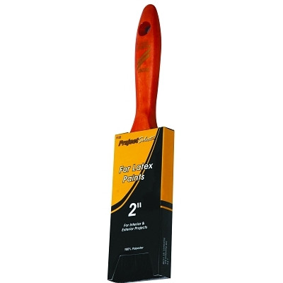 Linzer 11232 Latex Paint Brush, 9/16 in thick, 2-1/2 in trim, Polyester, Walnut Wood handle