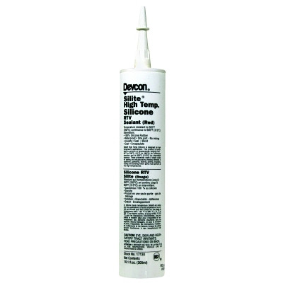 Devcon 17130 Silite High Temp Silicone RTV Sealant, 10.3 oz, Cartridge, Red
