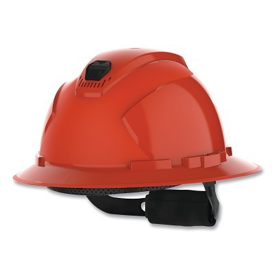 HexArmor 16-22005 Ceros XP300 Full-Brim Safety Helmet, Pre-Assembled Four-Point AirBridge Suspension System, Orange, Vented