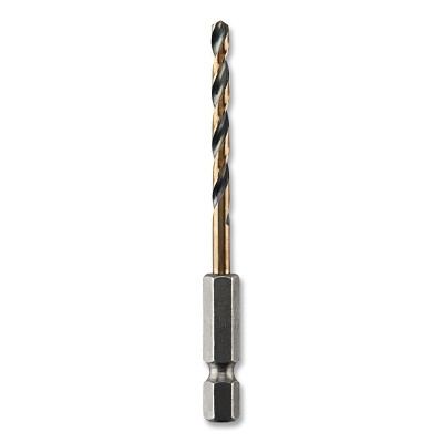 DeWalt DWA5009 Black and Gold Impact Ready Drill Bit, 9/64 in dia, 135 Split Point Tip, 3 in OAL